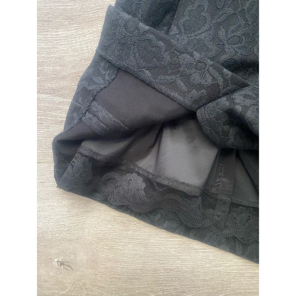 NWOT‎ Trina Turk Black Lace Knee Length Dress Size 6 - Picture 7 of 9